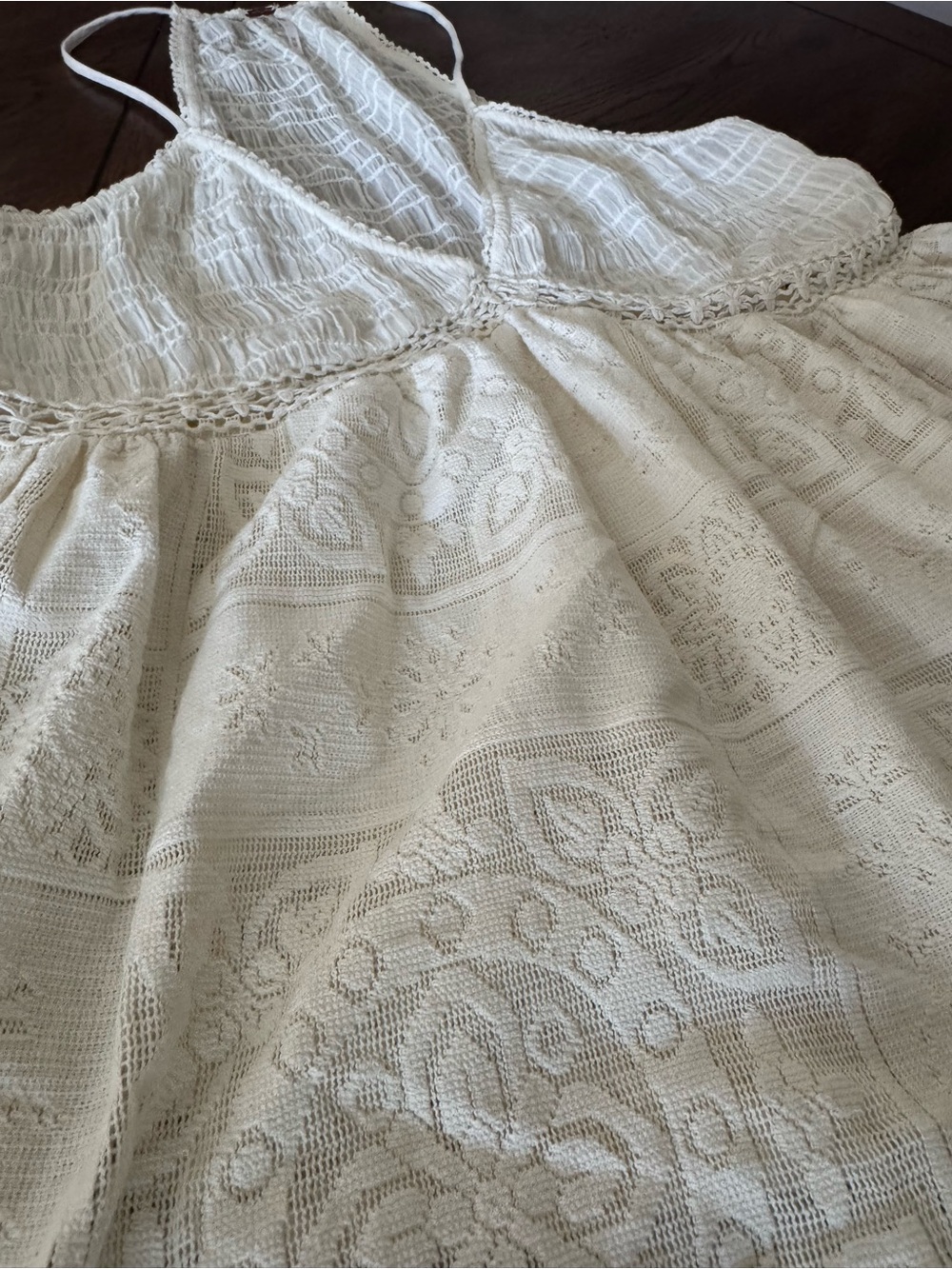 Free People Without a Doubt Cami crochet shirred camisole tank Cami new tank - Picture 4 of 8
